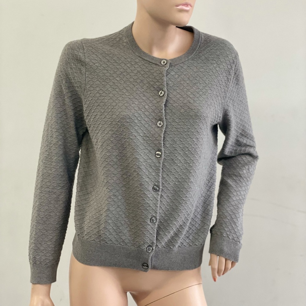LORD & TAYLOR KNIT BUTTON CARDIGAN